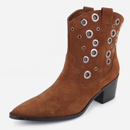 Bota Em Couro Country Karine Camurça Ced... - Maria Paula Store