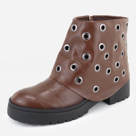 Bota Em Couro Tratorada Ingrid Nutela - Maria Paula Store