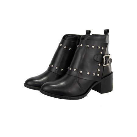 Bota em Couro Maria Paula Cano Curto Tac... - Maria Paula Store