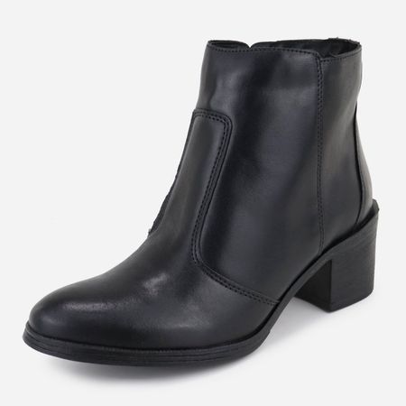 Bota em Couro Maria Paula Cano Curto Lis... - Maria Paula Store