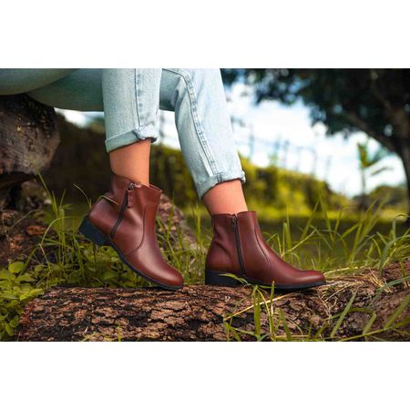 Bota em Couro Conforto Casual Maria Paul... - Maria Paula Store