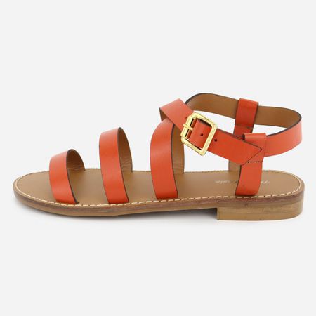 Rasteira Feminina Couro Tiras Finas Sami... - Maria Paula Store
