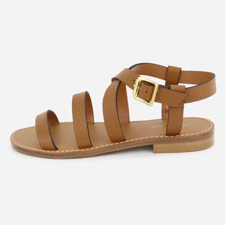 Rasteira Feminina Couro Tiras Finas Sami... - Maria Paula Store