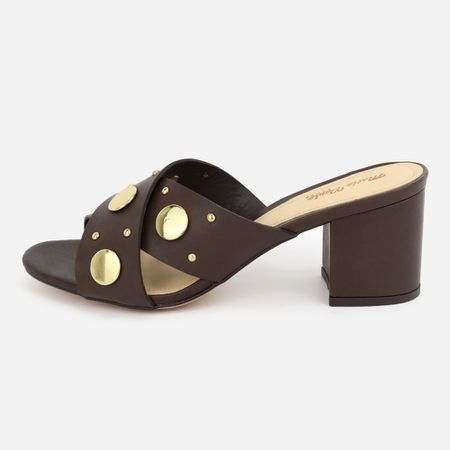 Tamanco Feminino Couro Calce Fácil Yara ... - Maria Paula Store