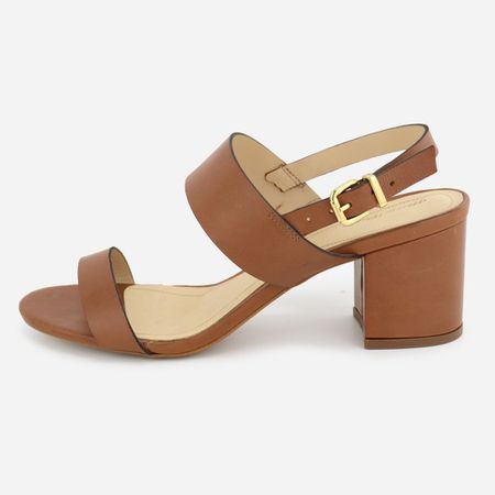 Tamanco Feminino Couro Casual Ísis Camel - Maria Paula Store