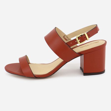 Tamanco Feminino Couro Casual Ísis Telha - Maria Paula Store