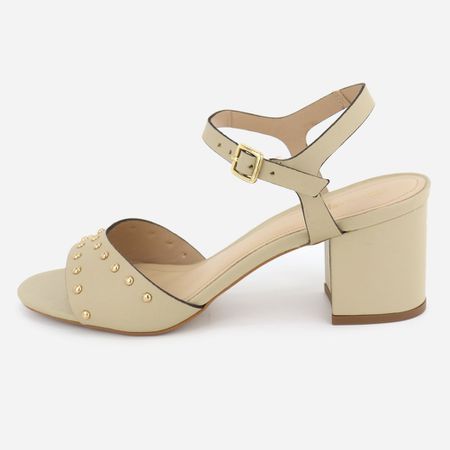 Tamanco Feminino Couro Hotfix Dia a Dia ... - Maria Paula Store