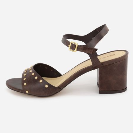 Tamanco Feminino Couro Hotfix Dia a Dia ... - Maria Paula Store