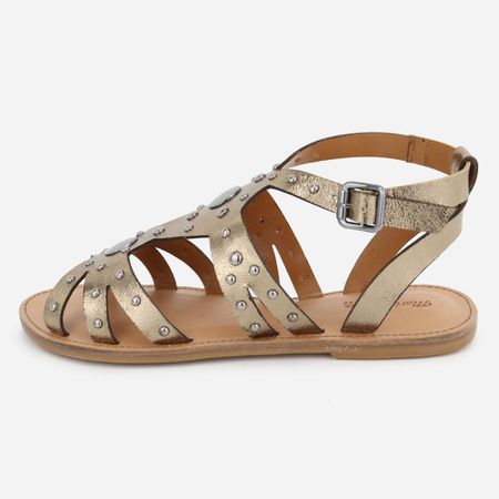 Sandália Rasteira Couro Palminha Confort... - Maria Paula Store