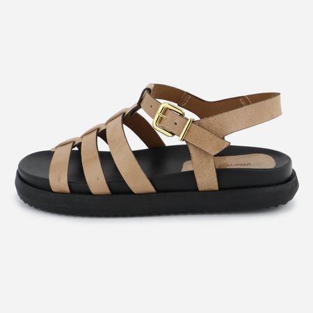 Sandália Rasteiria Couro Gladiadora Celi... - Maria Paula Store