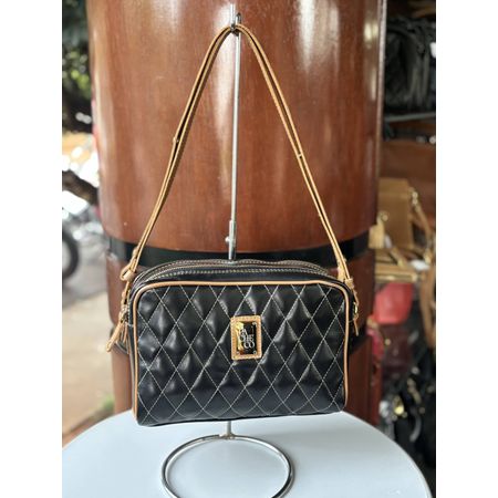 Bolsa em Couro Legítimo Preto de Transversal - 409... - PACHECO CALÇADOS