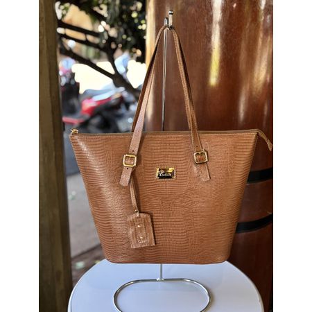 Bolsa em Couro Legítimo de Ombro - 40893 - LEZARD... - PACHECO CALÇADOS