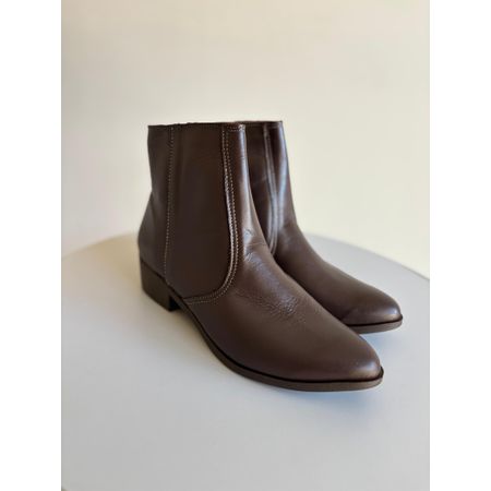 Bota em Couro Legítimo - 19094 - CAFÉ - PACHECO CALÇADOS