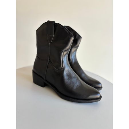 Bota em Couro Legítimo - 19093 - PRETO - PACHECO CALÇADOS