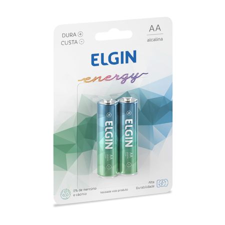 Pilha Pequena AA Alcalina 2un Elgin Energy (15004) - Padrão
