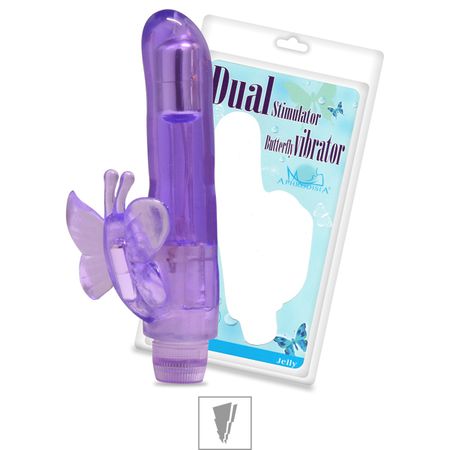 *Vibrador Com Estimulador Butterfly SI (5109) - Roxo