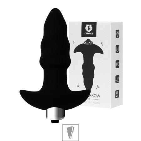 Plug Silicone Com Vibro LoveArrow SI (5584) - Preto