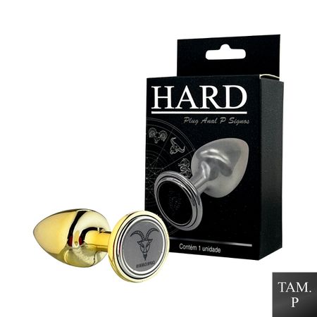 Plug de Metal P Signos Capricórnio (HA162CP) - Dourado