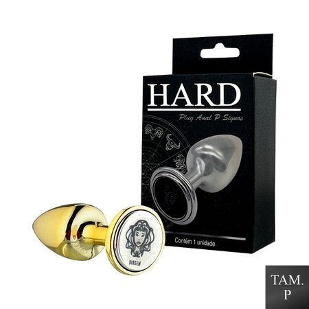 Plug de Metal P Signos Virgem (HA162VI) - Dourado