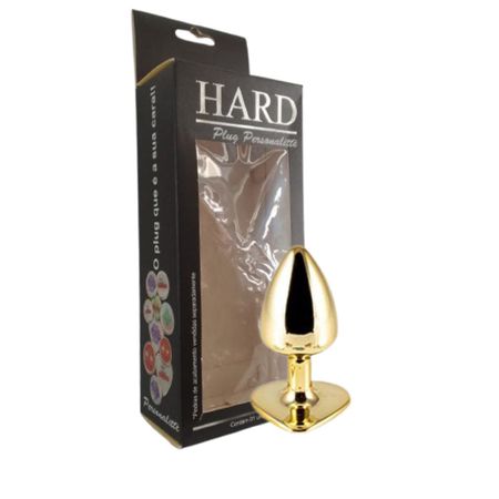 Plug Metálico Personalité Coração - (HA189) - Dourado