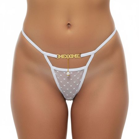Calcinha Perigosa Branca Íntima Delas (ID1099B). - Me Come 