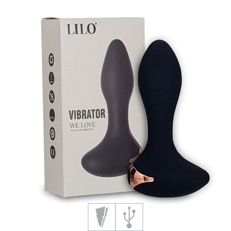 Plug Silicone Com Vibro We Love VP (PL097A) - Preto