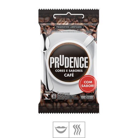*PROMO - Preservativo Prudence Cores e Sabores 3un Validade 04/23 (ST128) - Café