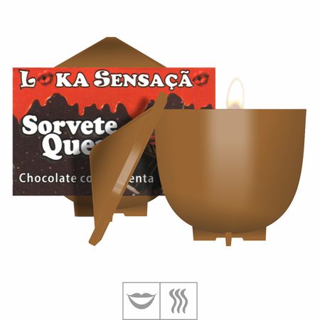 *Vela Beijável Sorvete Quente 25g (ST148) - Chocolate c/ Pimenta