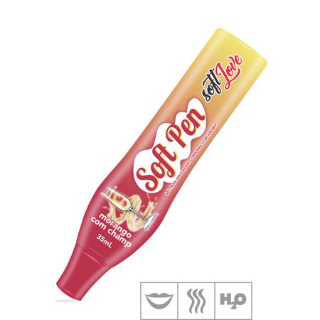 **Caneta Comestível Soft Pen 35ml (ST672) - Morango c/ Champagne