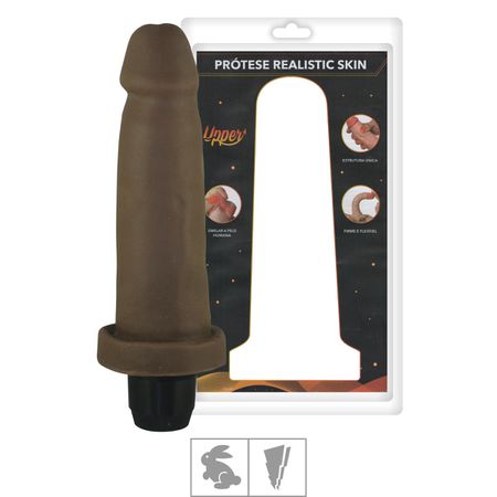 Prótese 14x11cm Com Vibro Tom Upper (UP233-UP720-2-ST788) - Marrom
