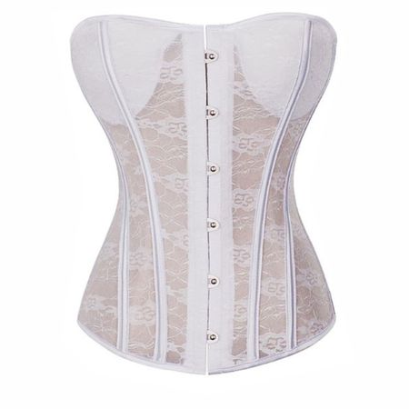 *Corselet Tomara Que Caia Com Renda SI (SY8011-SY8012) - Branco