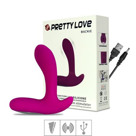 Estimulador de Prostáta Com Vibro Recarregável Backie VP (VB038-16988) - Magenta