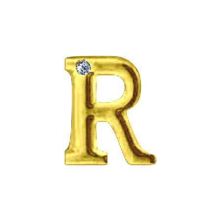 Letras Para Personalização de Plug Dourada (HA180D) - R