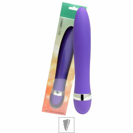 *Vibrador Personal Toque Aveludado Multivelocidade 15x10cm VP (PS011) - Roxo