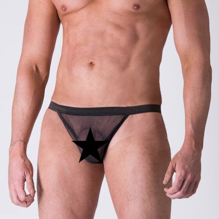 *Cueca Tule (SF1300) - Preto