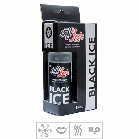 **Gel Comestível Soft Love Ice 15ml (ST115) - Black Ice