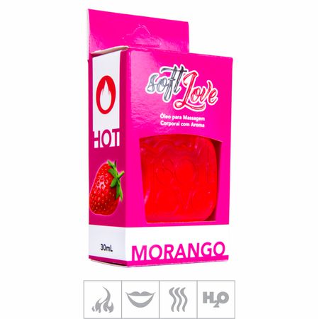 **Gel Comestível Soft Love Hot 30ml (ST116) - Morango