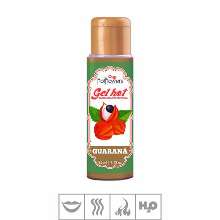 *PROMO - Gel Comestível Hot Flowers Hot 35ml Validade 05/24 - (ST571) - Guaraná