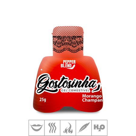 Gel Comestível Gostosinha Hot 25g (ST748) - Morango c/ Champagne