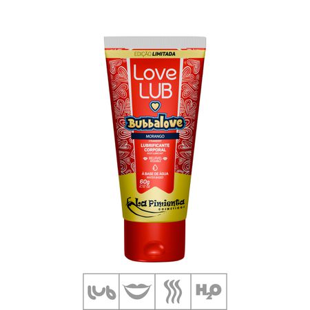 Lubrificante Beijável Love Lub Bubbalove 60g (ST903) - Morango