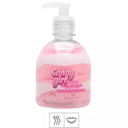 Gel Aromatizante Para Virilha Candy Girl 300g (17861) - Morango c/ Chantilly