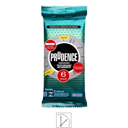 Preservativo Prudence Sensações Texturizado Retardante 6un - (17886) - Padrão