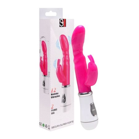 Vibrador Ponto G Com Estimulador SI (5367) - Rosa