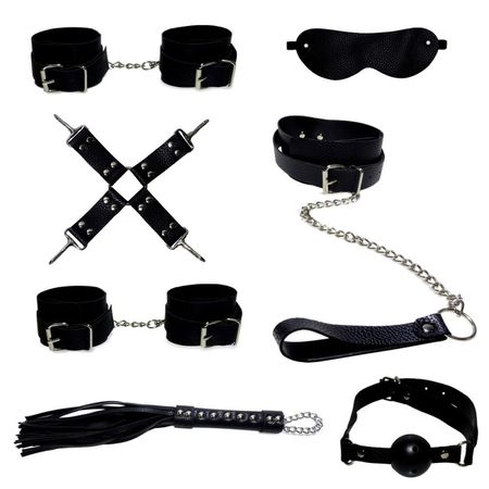 Kit Bondage Com 7 Itens SI (5875) - Preto