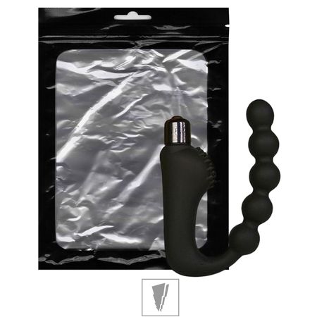 Plug de Silicone Com Vibro e Massageador de Próstata SI - (7918) - Preto
