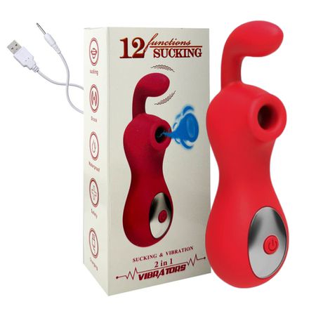 Vibrador Com Pulsação Sucking SI (8197) - Vermelho