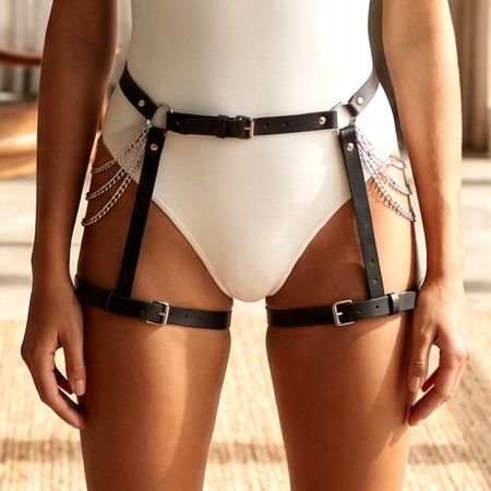 Harness Calcinha Com Corrente SI -(9312) - Preta