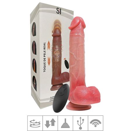 Prótese 23x15cm Com Vibro e Rotação SI (9521) - Bege