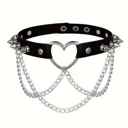 Coleira Choker Com Corrente SI (9680) - Preta