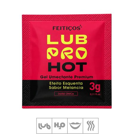 Lubrificante Beijável LubPro Hot Premium Sachê 3g (992203) - Melancia